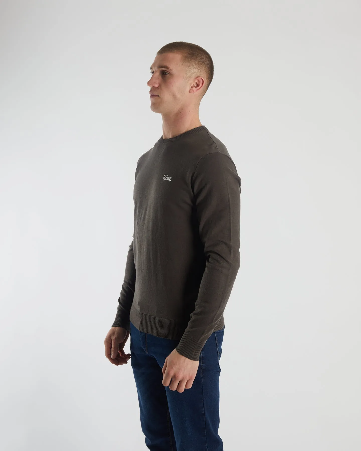 Dylan Round Neck Peat Moss NonRestrictive Cuff Design