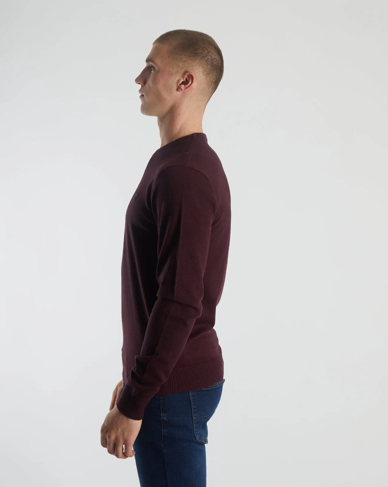 Mood Booster Gentle Fabric Dylan Round Neck Wine Port