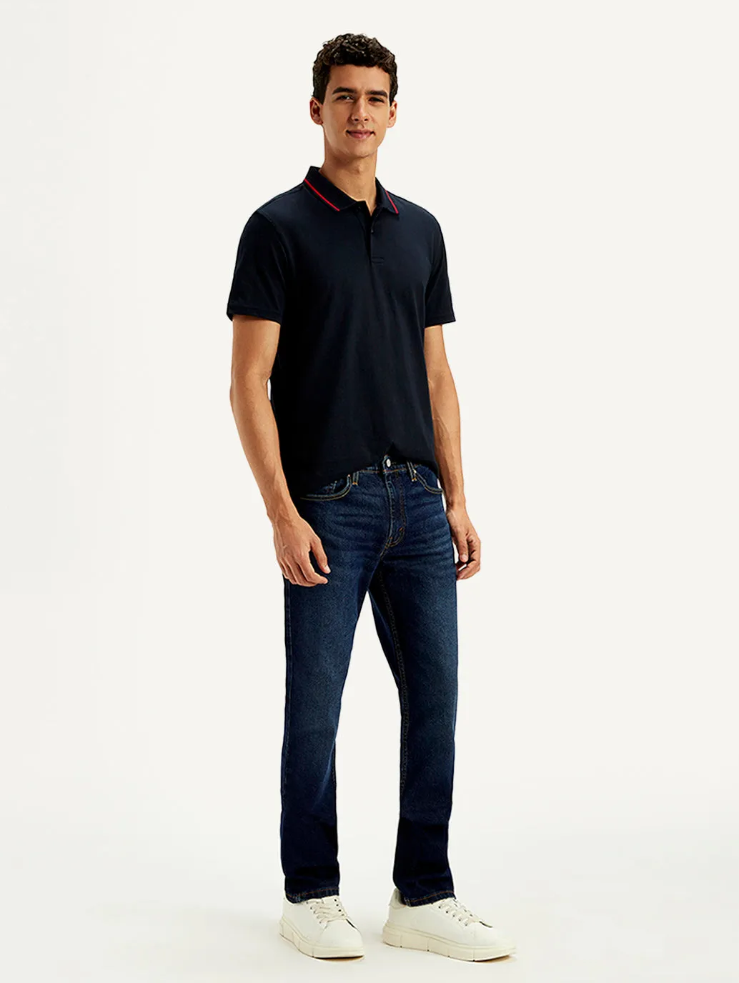 Men's 511 Blue Slim Fit Mid Rise Jeans No Gap Waist Engineering