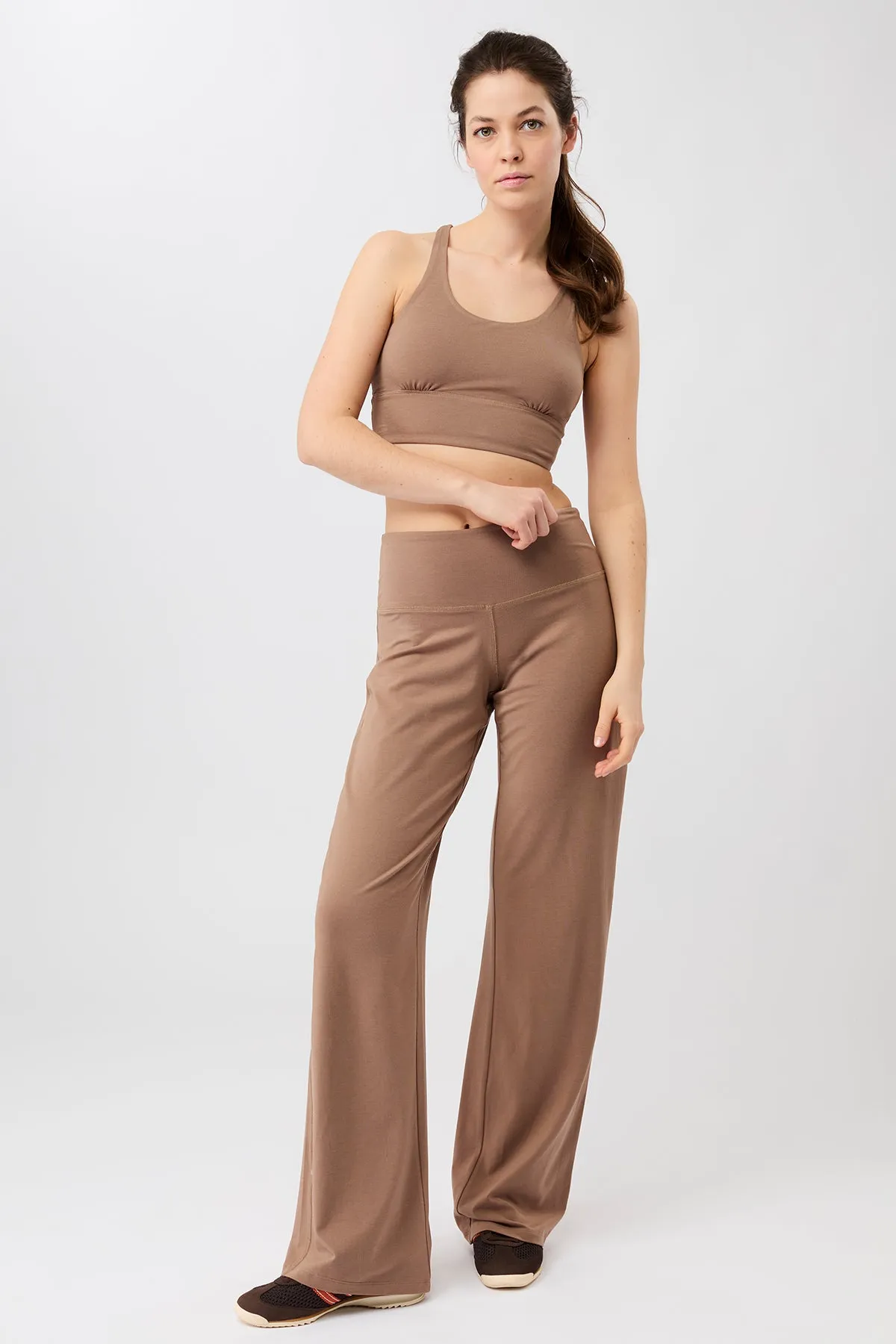 Timeless Wear Chilly Day Comfort Wide Leg Pants - Espresso