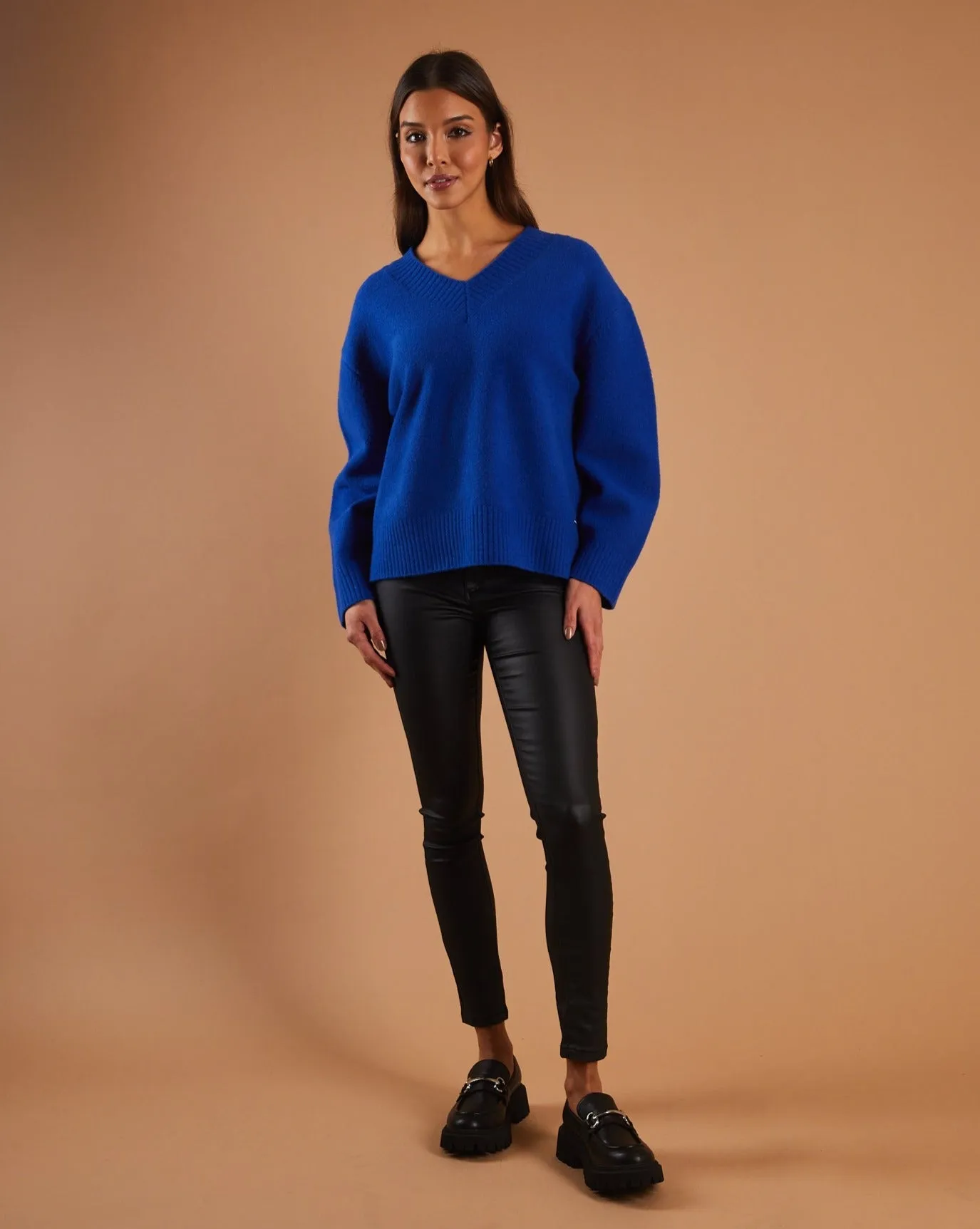 Atalie Knit Bold Blue Seam Free Edges
