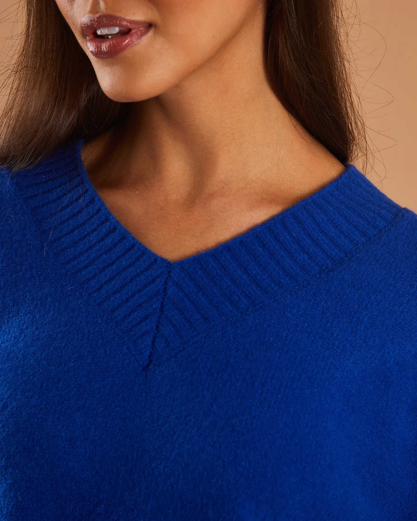 Atalie Knit Bold Blue Relaxed Trend EcoFriendly Dyeing