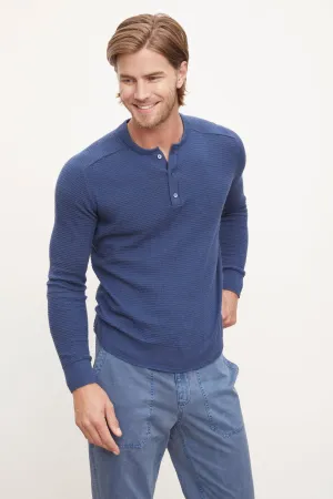 Zigzag Stitch Detail JAKE THERMAL HENLEY