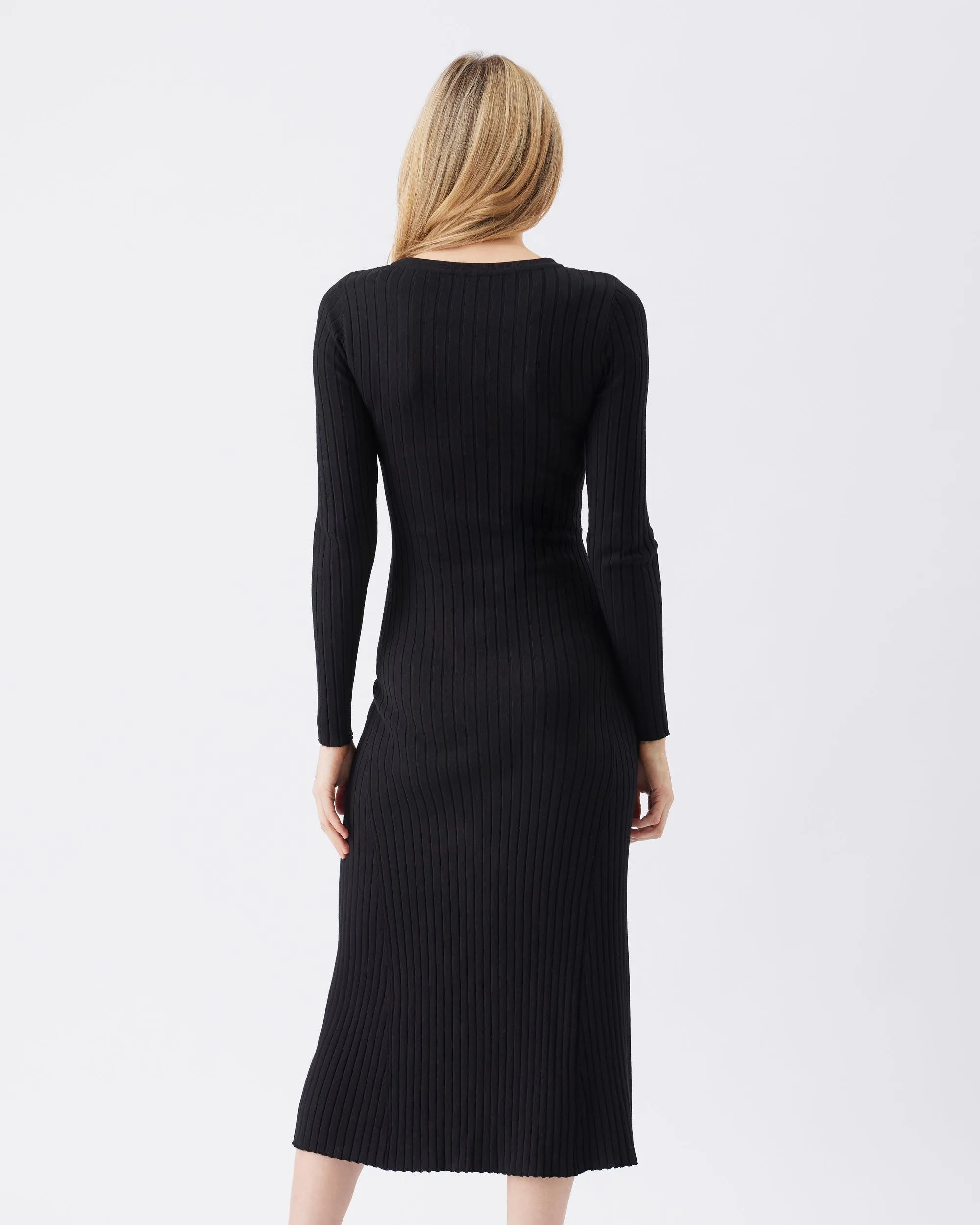 Eden Knit Nursing Dress  Black Durable Stitching