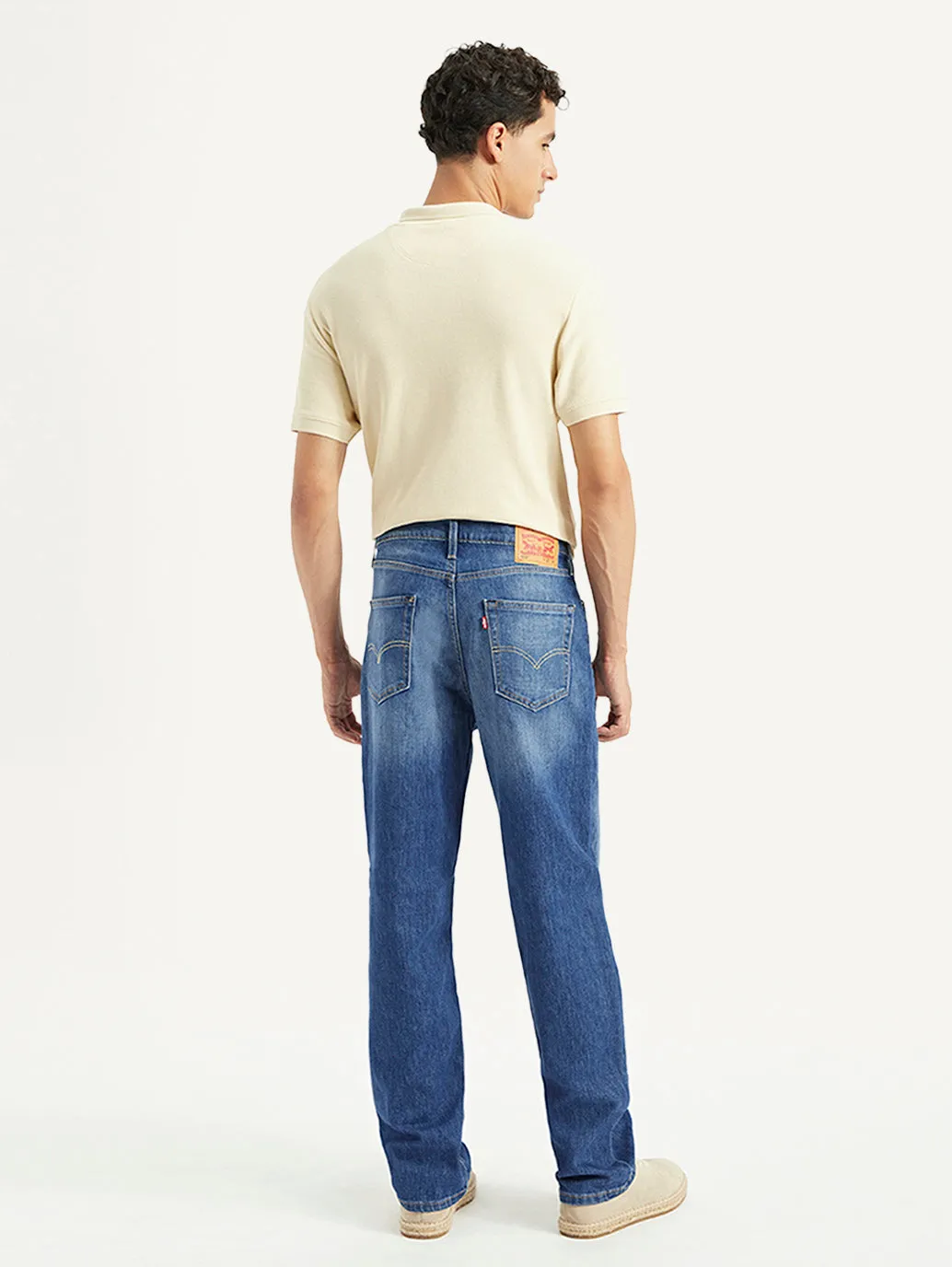 Men's 568 Blue Loose Fit Mid Rise Jeans Shopping Day Adult Fashion Athlete Fit