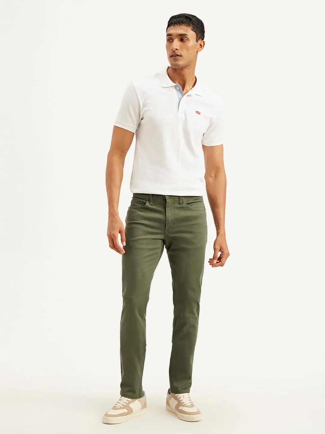Button Fly Option Artist Vibe Weekend Warrior Gym Ready Men's 511 Olive Green Slim Fit Mid Rise Jeans