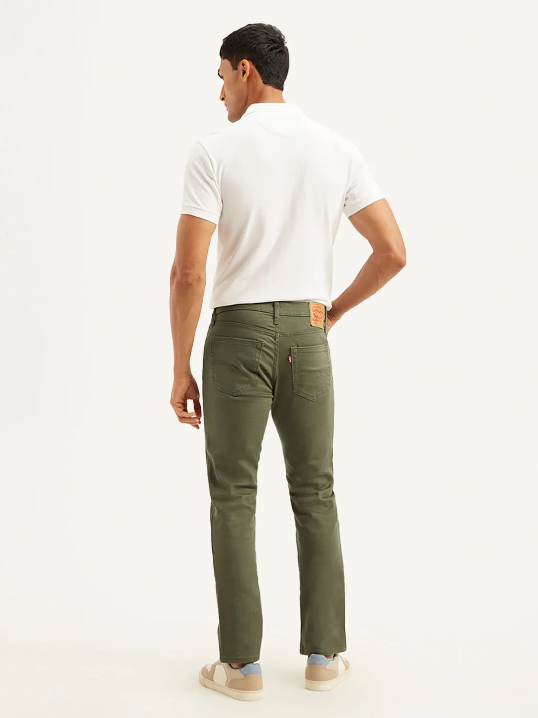 school outfit Flexible Fit Men's 511 Olive Green Slim Fit Mid Rise Jeans