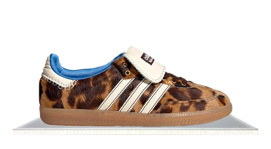 mules Reinforced Heel Counter Adidas Samba Pony Wales Bonner Leopard