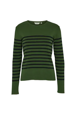 Stretchable Material No Stress Ella Sweater - Douglas fir / Black