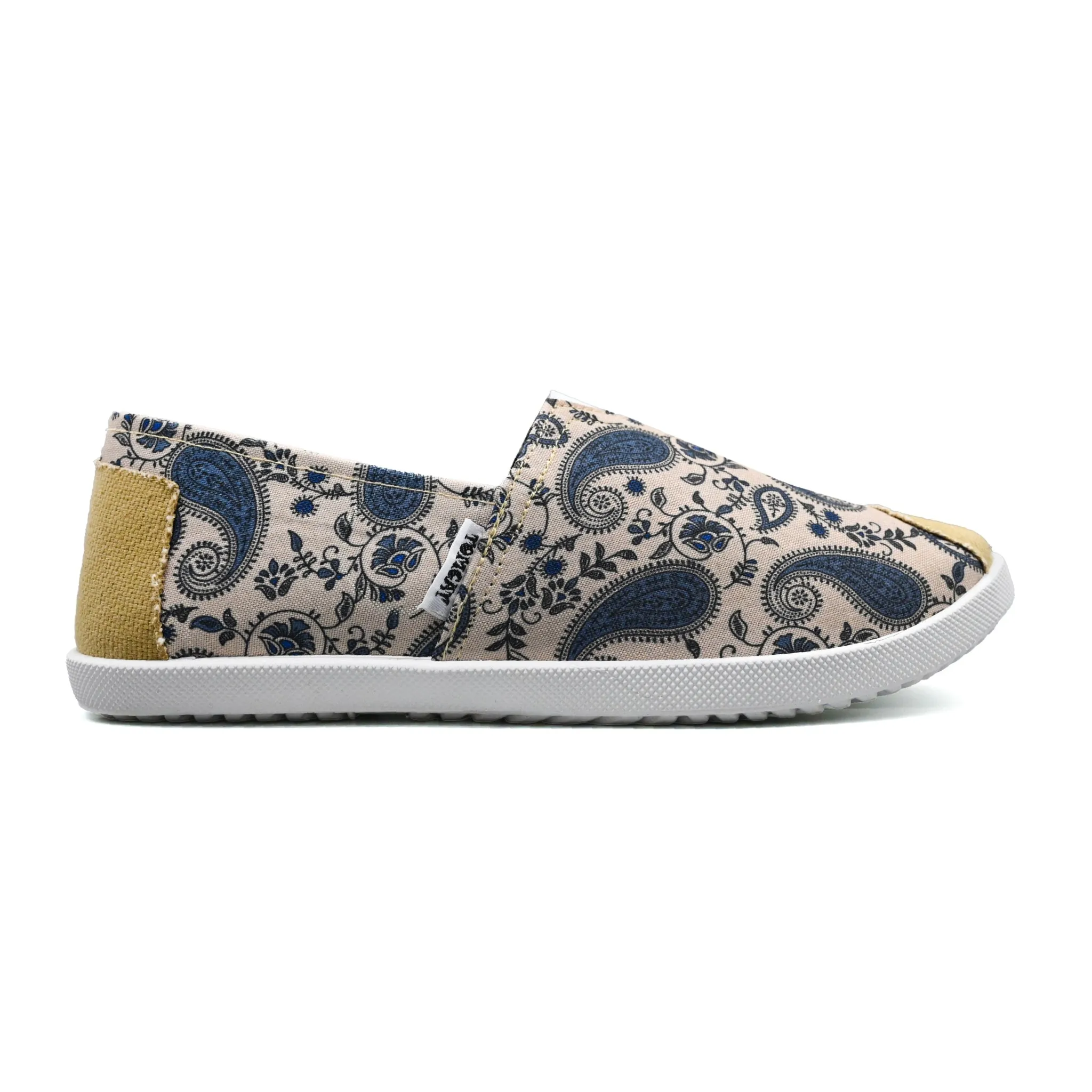 Roll Hike Emmy Chapisha Flowy Slip-Ons Canvas Shoes ?C Paisley Blue