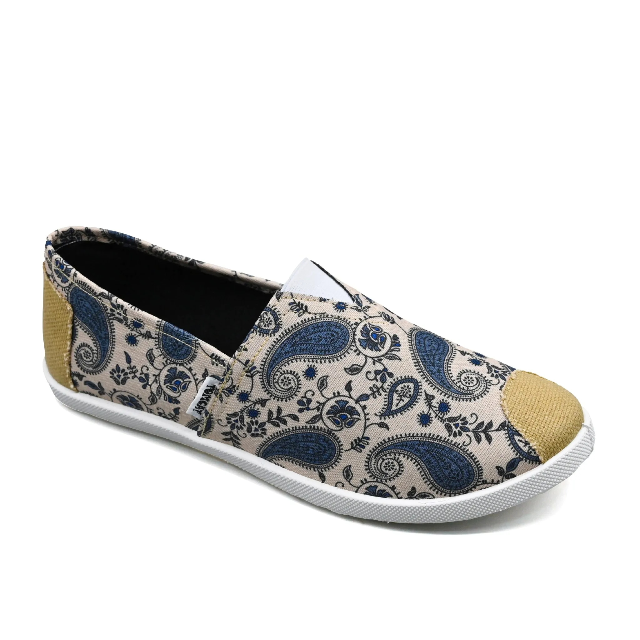 Arch Support Technology Emmy Chapisha Flowy Slip-Ons Canvas Shoes ?C Paisley Blue
