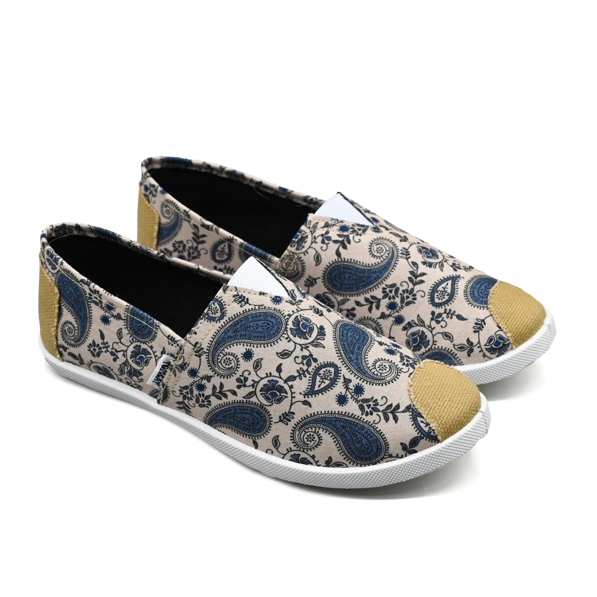 Emmy Chapisha Flowy Slip-Ons Canvas Shoes ?C Paisley Blue Anti Microbial Treatment