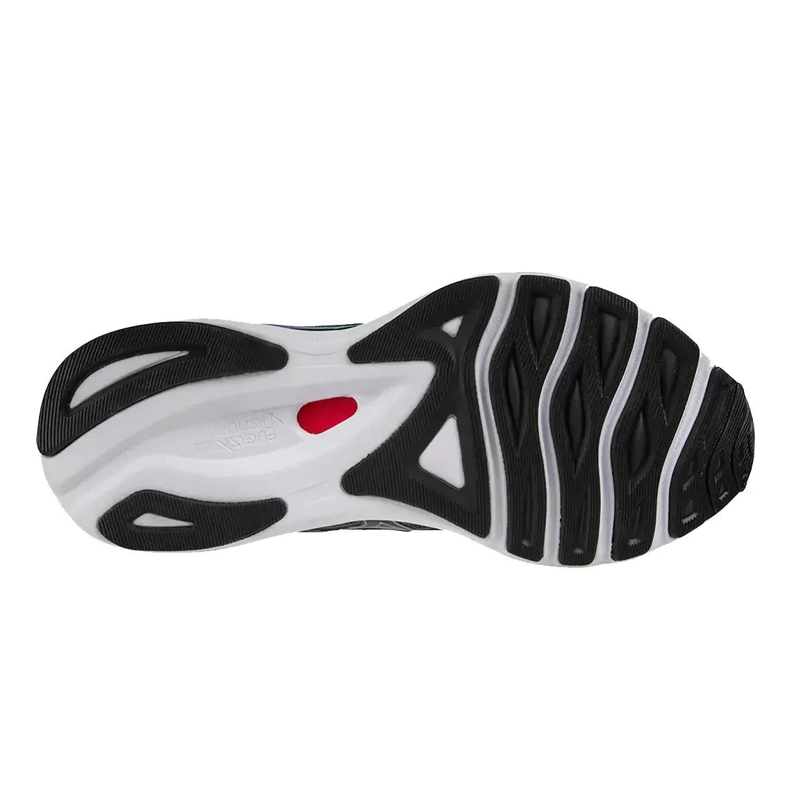 Womens Mizuno Wave Sky 6 - Black / Silver / Spring Bud Carbon Infused indoor sole