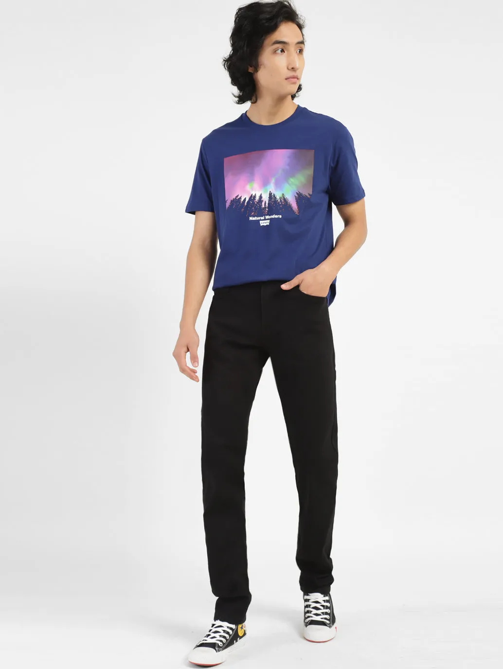 Comfortable Choice Men's 512 Black Slim Tapered Fit Mid Rise Jeans