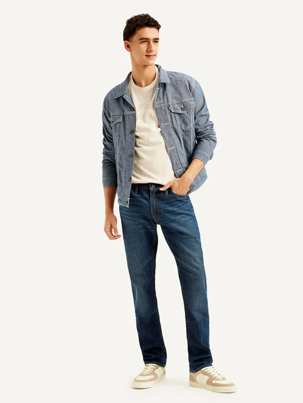 Men's 511 Blue Slim Fit Mid Rise Jeans Ready For All