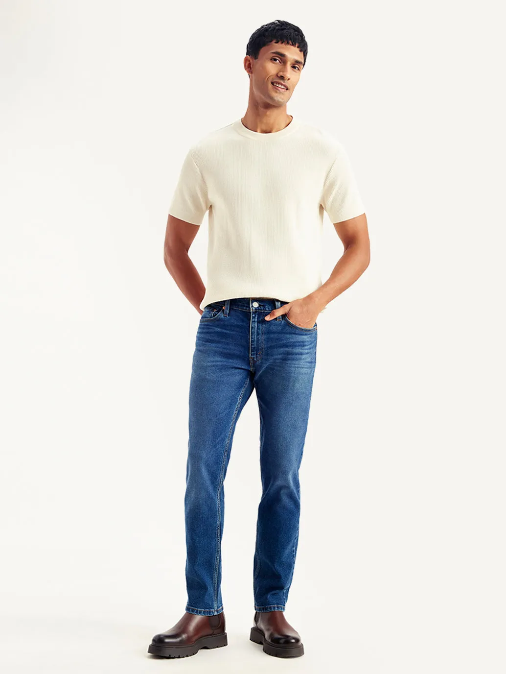 High Quality Eco Friendly High Waist Men's 511 Blue Slim Fit Mid Rise Jeans