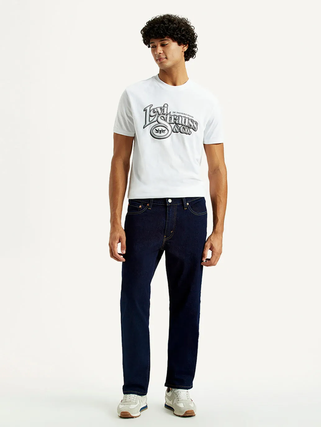 Contemporary Style Men's 541 Navy Blue Athletic Tapered Fit Mid Rise Jeans