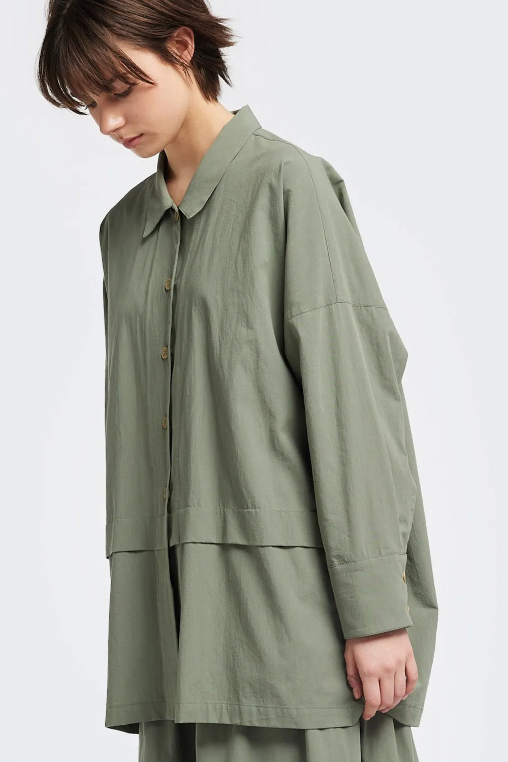 High-Quality Fabric Cruise Collection Plein Long Sleeve Shirt Olive