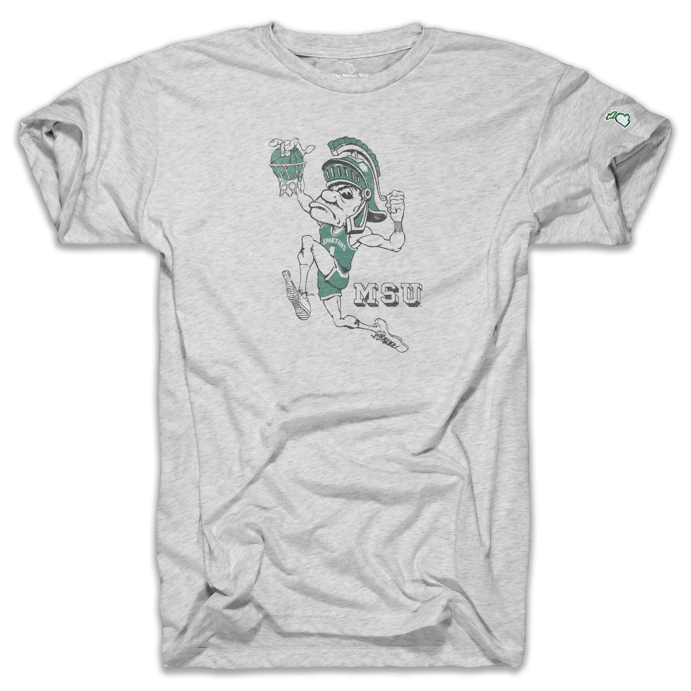 Quick-Drying Shirt Chilly Day Wear MSU - SPARTY BASKETBALL (UNISEX)