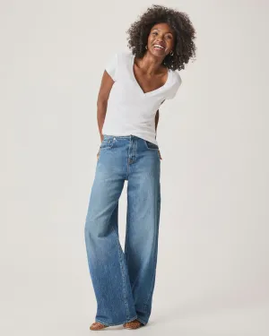 Fashion and Comfort Casual Statement Faye V-Neck Tee