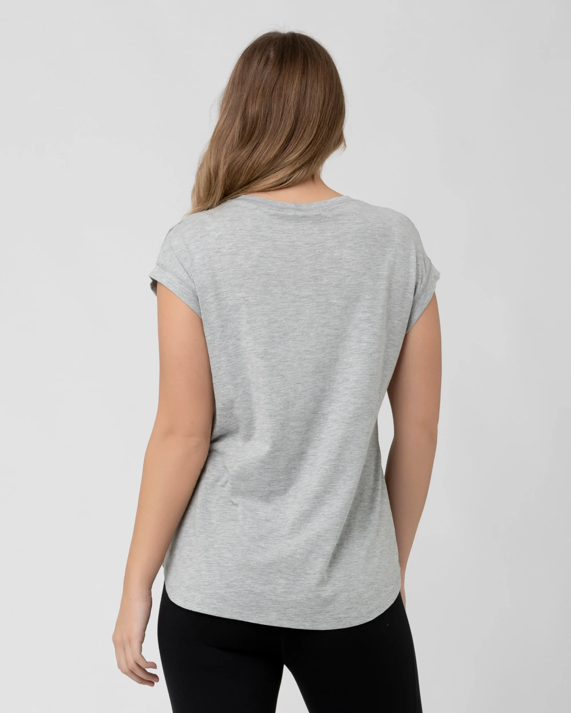 Richie Nursing Tee Grey Marle sleepwear for mom