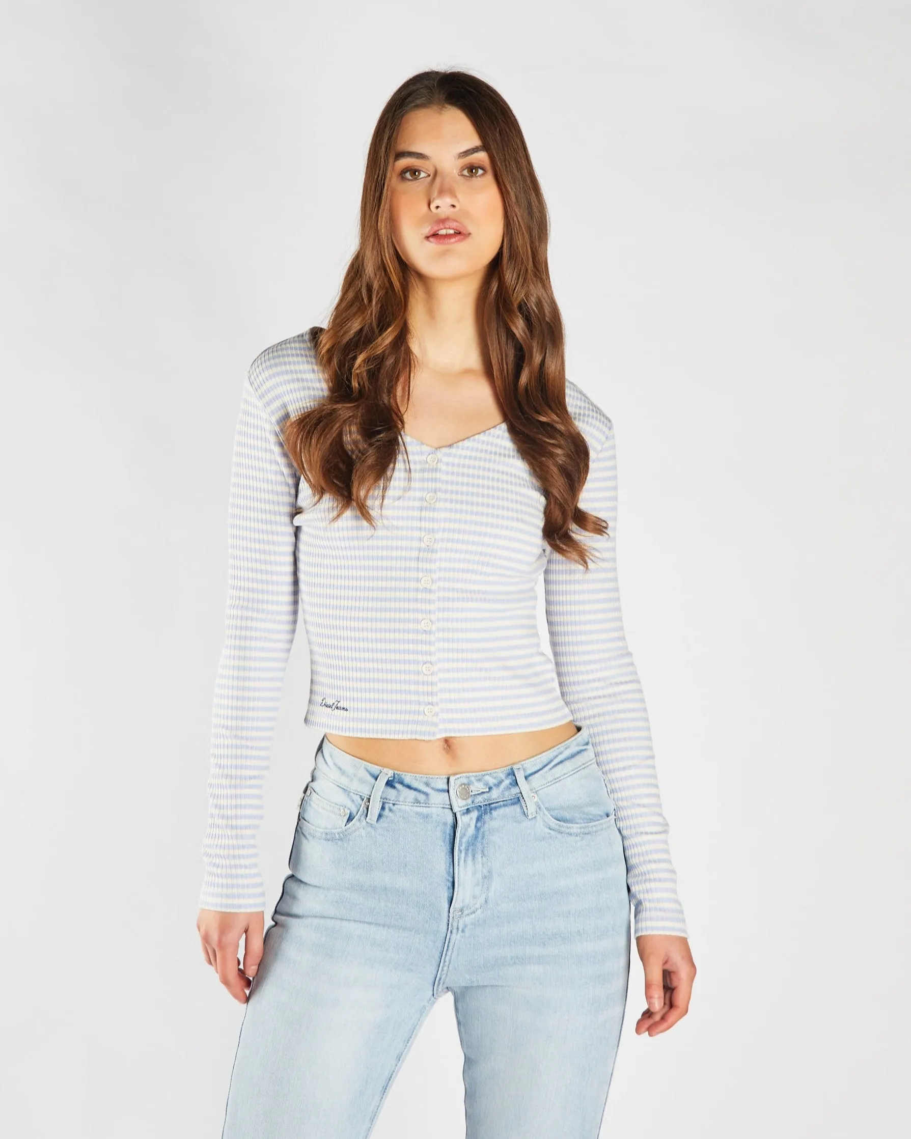 Fida Knit Periwinkle & Stone GarmentDyed Effect Fresh Trend