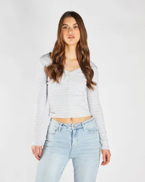 Fida Knit Periwinkle & Stone GarmentDyed Effect Fresh Trend