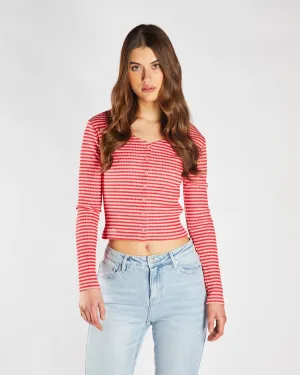 Fida Knit Pink Punch & Salsa Layered HeatTrap Stitching