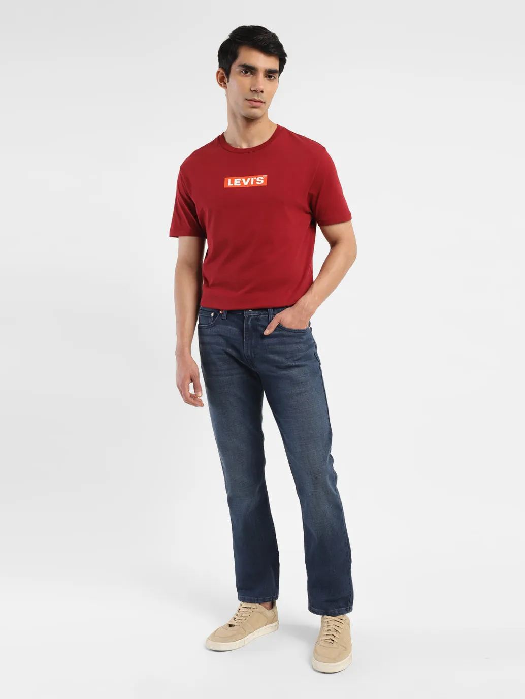 Modern Spring Mood Weekend Style Outdoor Adventure Men's 511 Blue Slim Fit Mid Rise Jeans