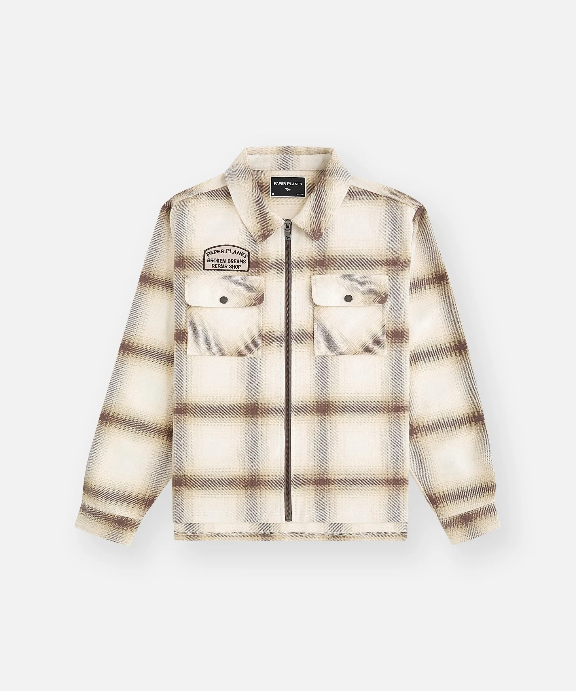 Mild Weather Layer Comfy Layers Flannel Zip Front Shirt