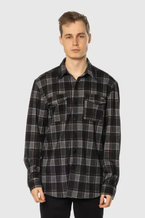 Hidden Placket Breathable Design Stretch Flannel