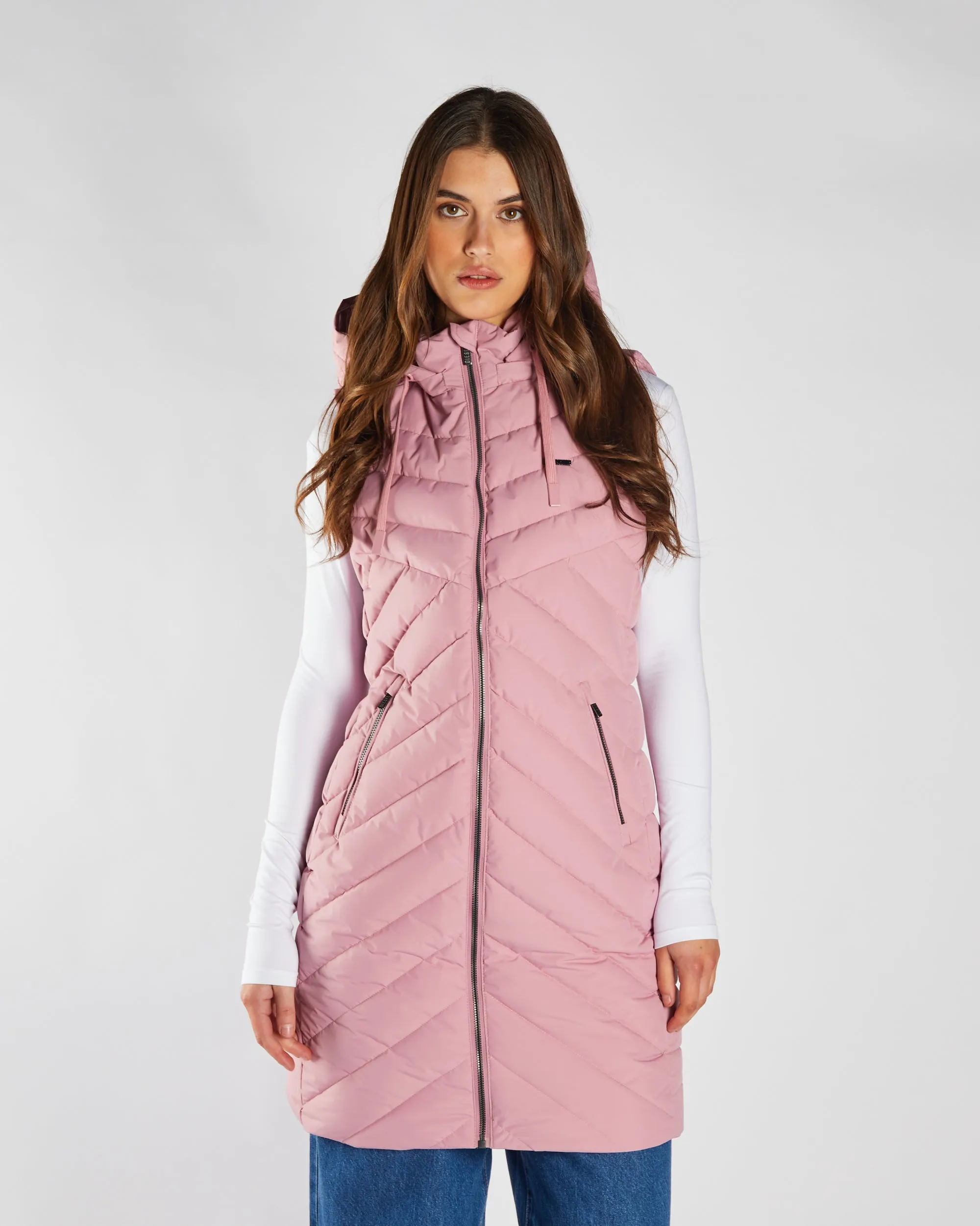 Breathable Lining Design Flor Gilet Lilas