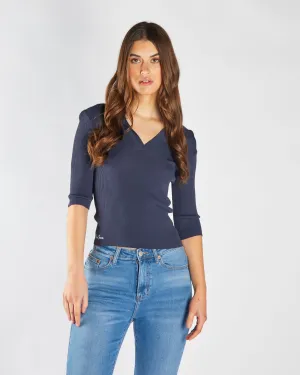 Quick Dressing Floretta Knit Blue Nights