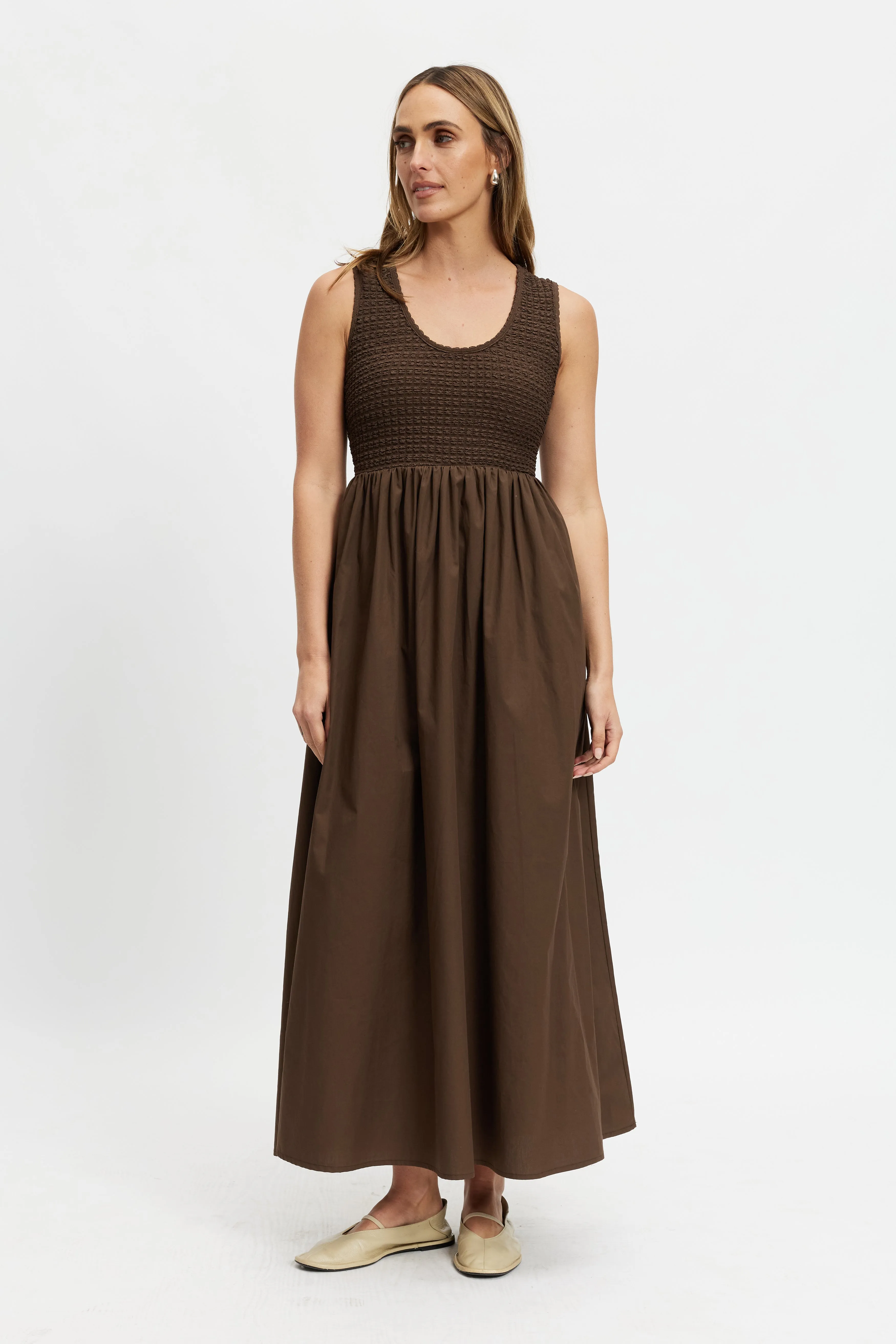 Wrap skirt Fontana Combination Midi Dress - Chocolate