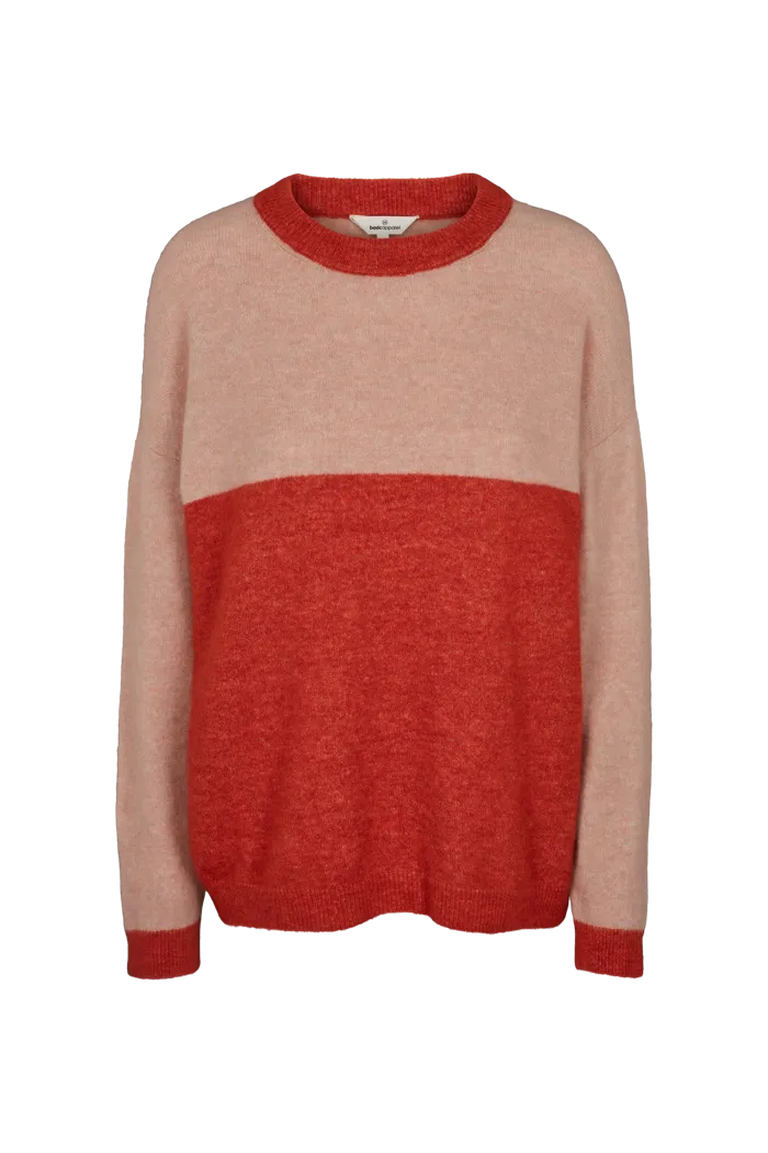 Claudine Sweater - Spicy Orange/Rugby Tan Travel Comforted Eco Friendly Fibers