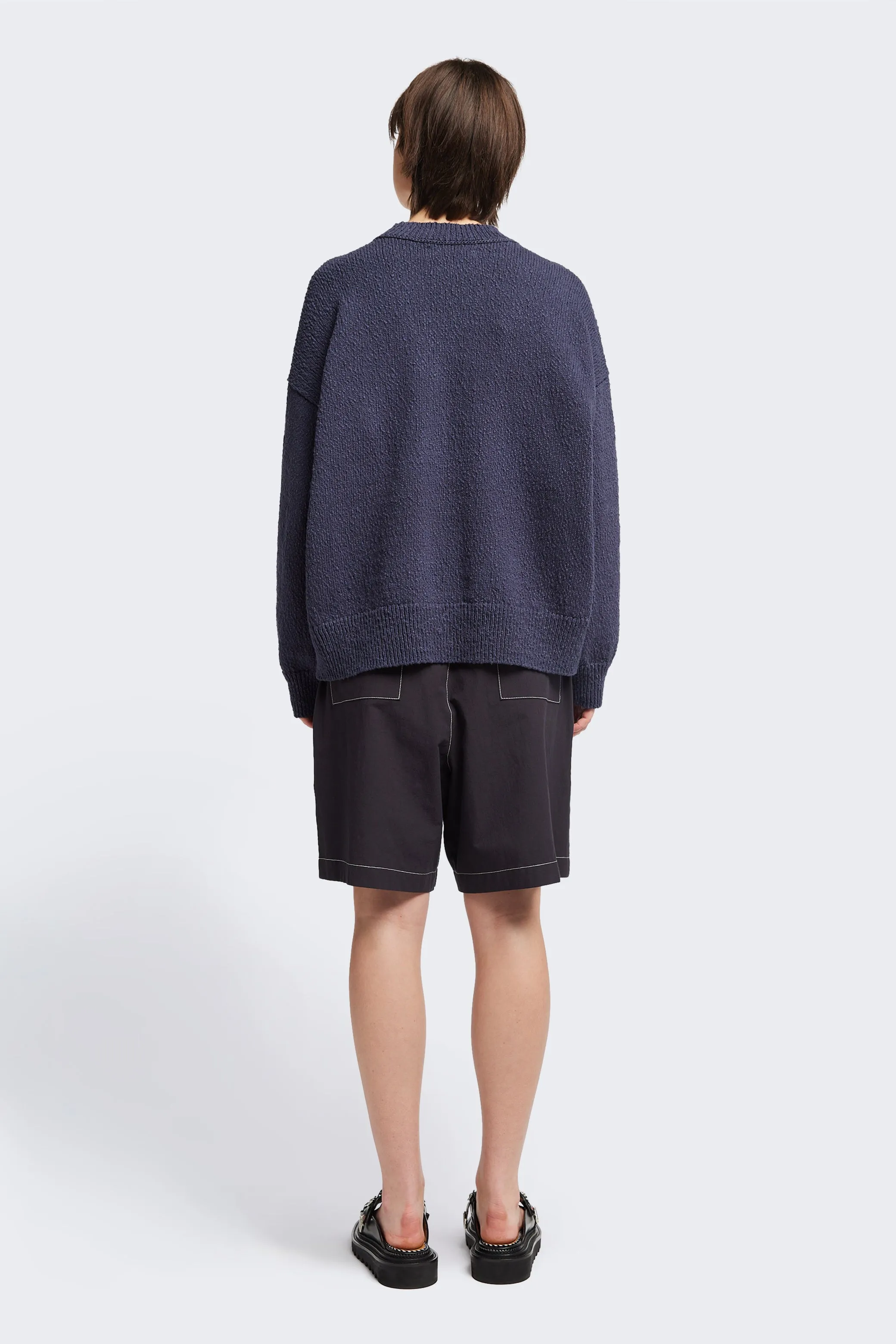 Leeway Knit Sweater Blue Light Cover simple design