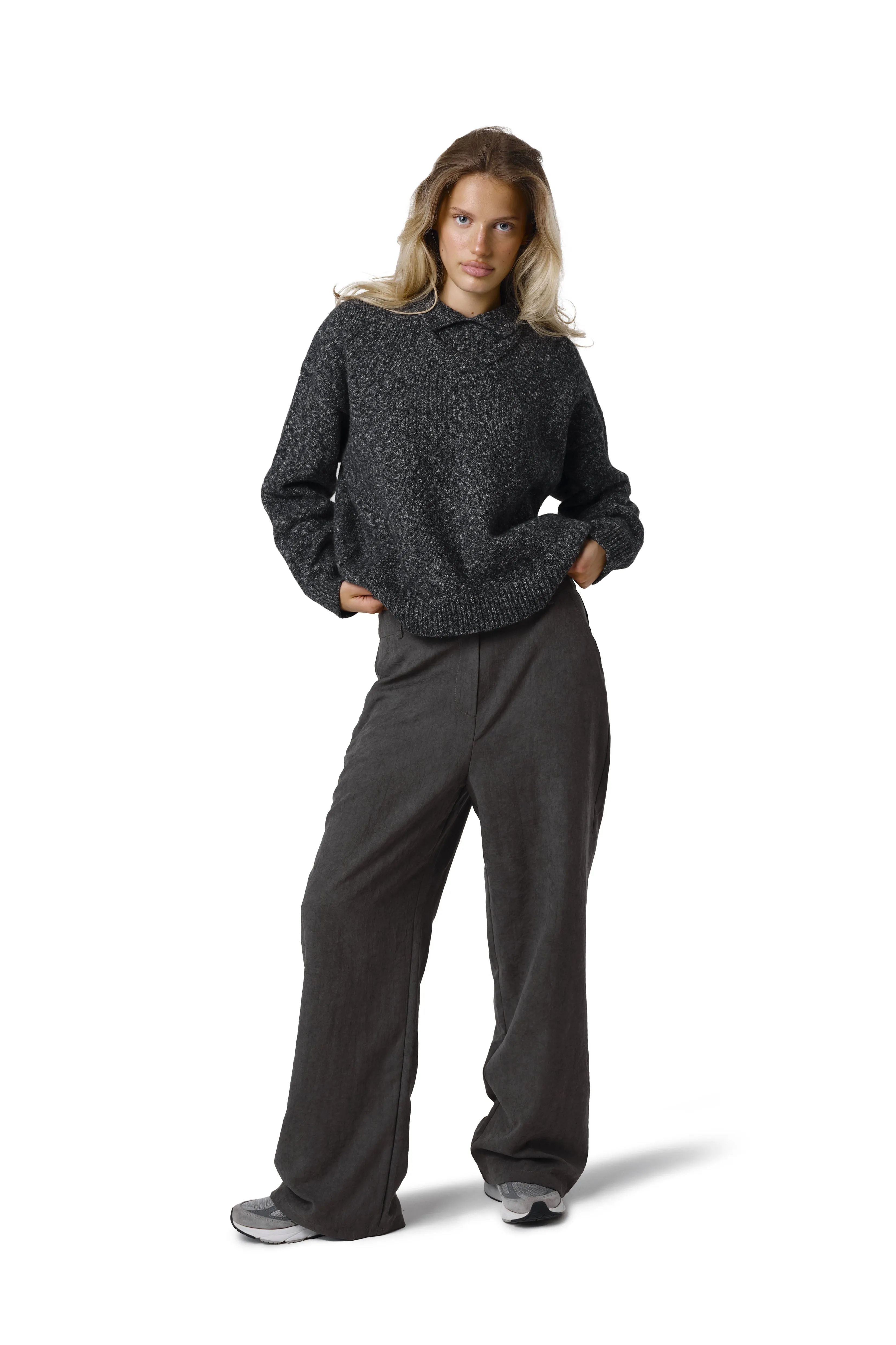 Academia Knit Sweater Plush Inner Lining Calm Outfit