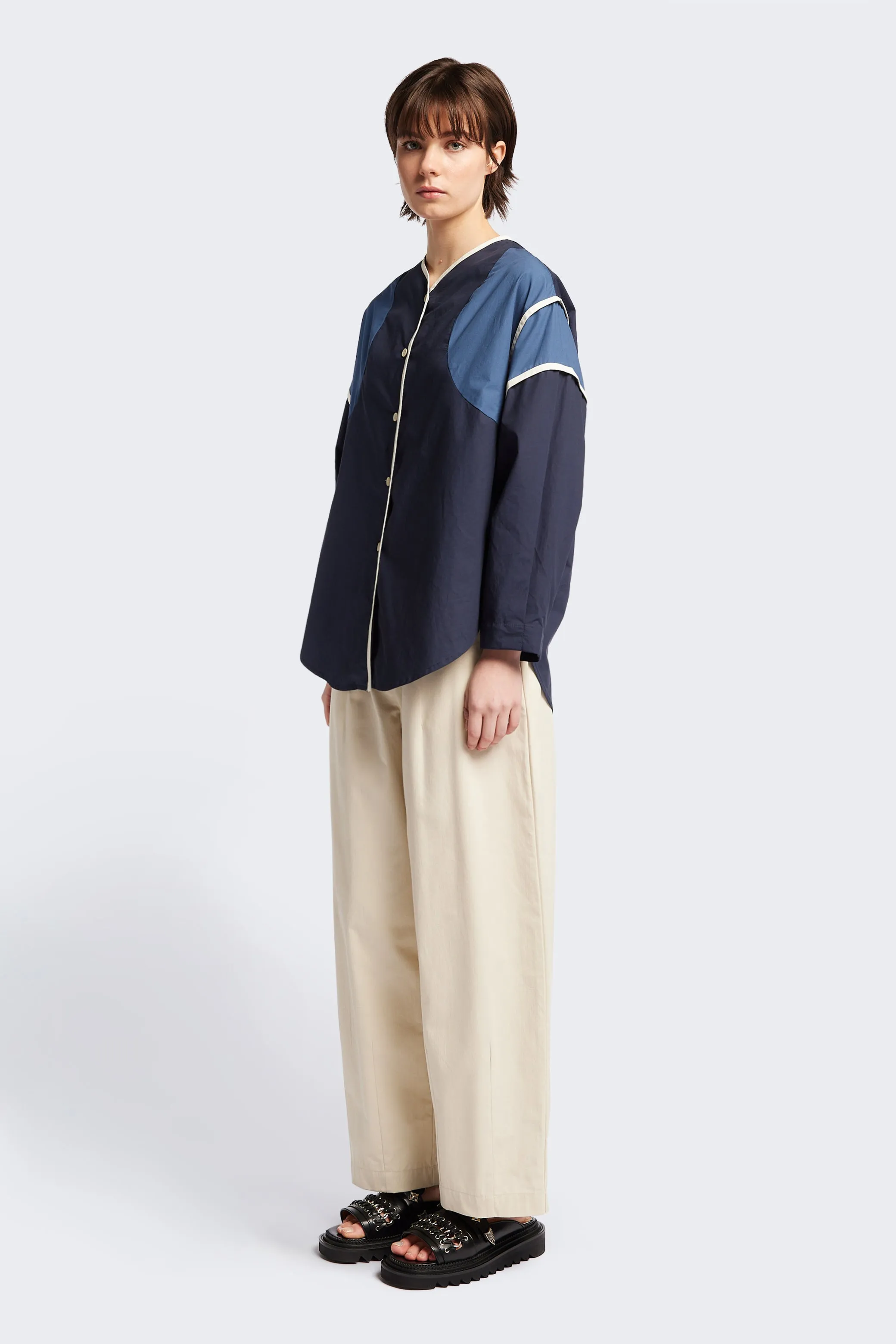 Ages Shirt Blue Chic Option Chilly Weather Wear