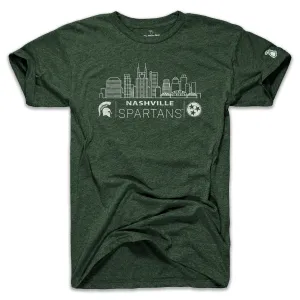MSU - NASHVILLE SPARTANS CITYSCAPE (UNISEX) MoistureWickingFabric