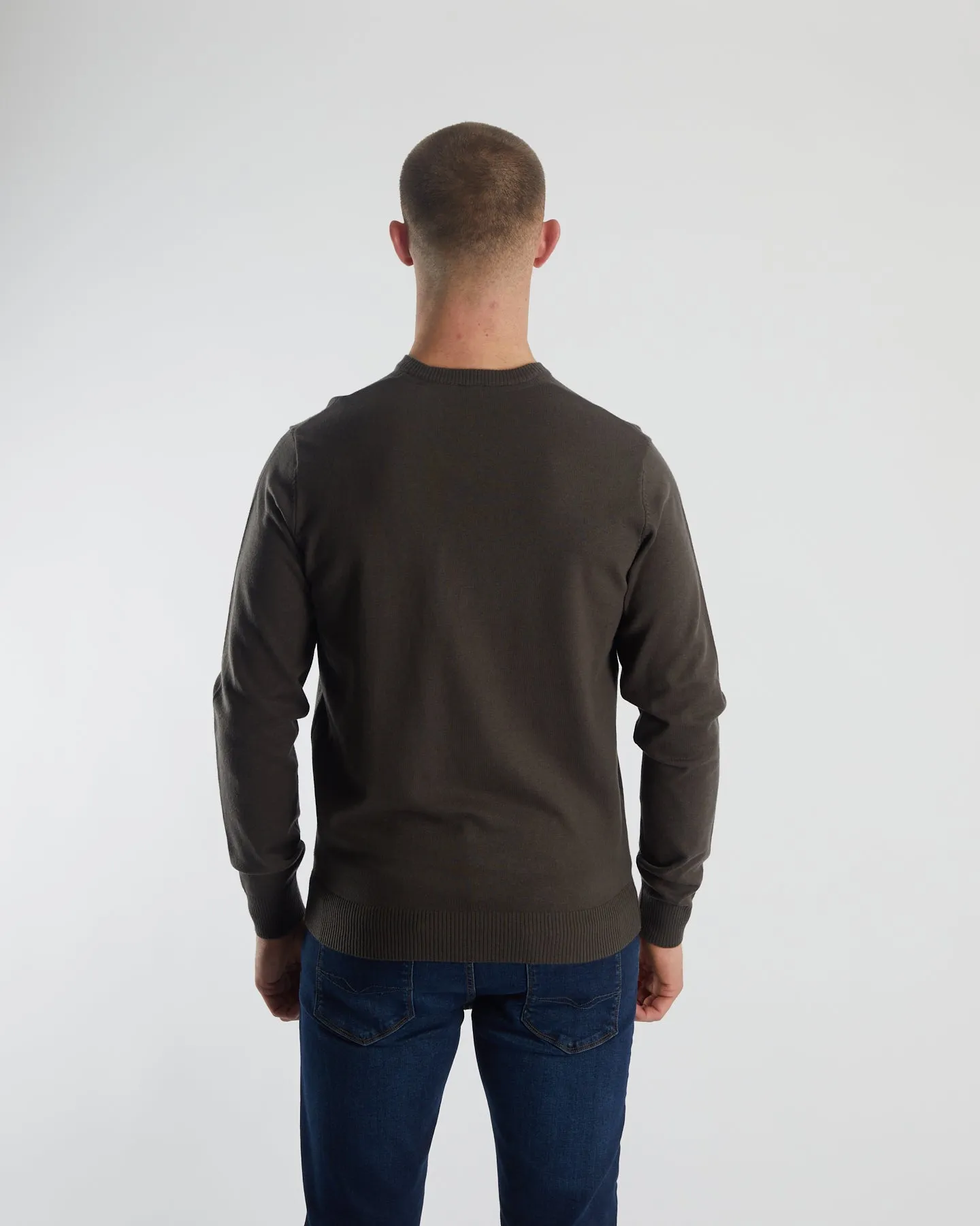 Simple Silhouette Tony V Neck Peat Moss