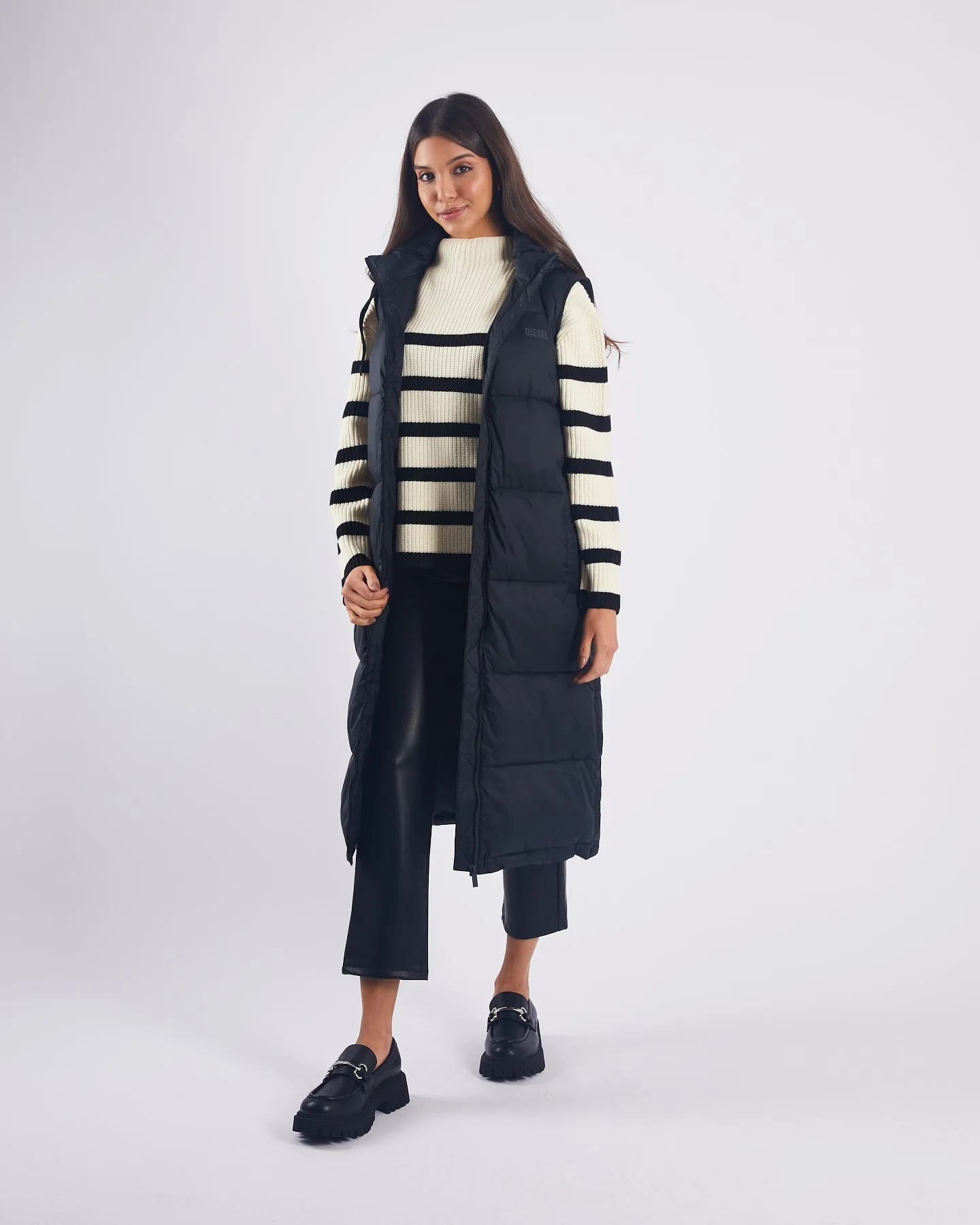 Warmth Retention Technology Hypoallergenic Fabric Blend Faye Gilet Black