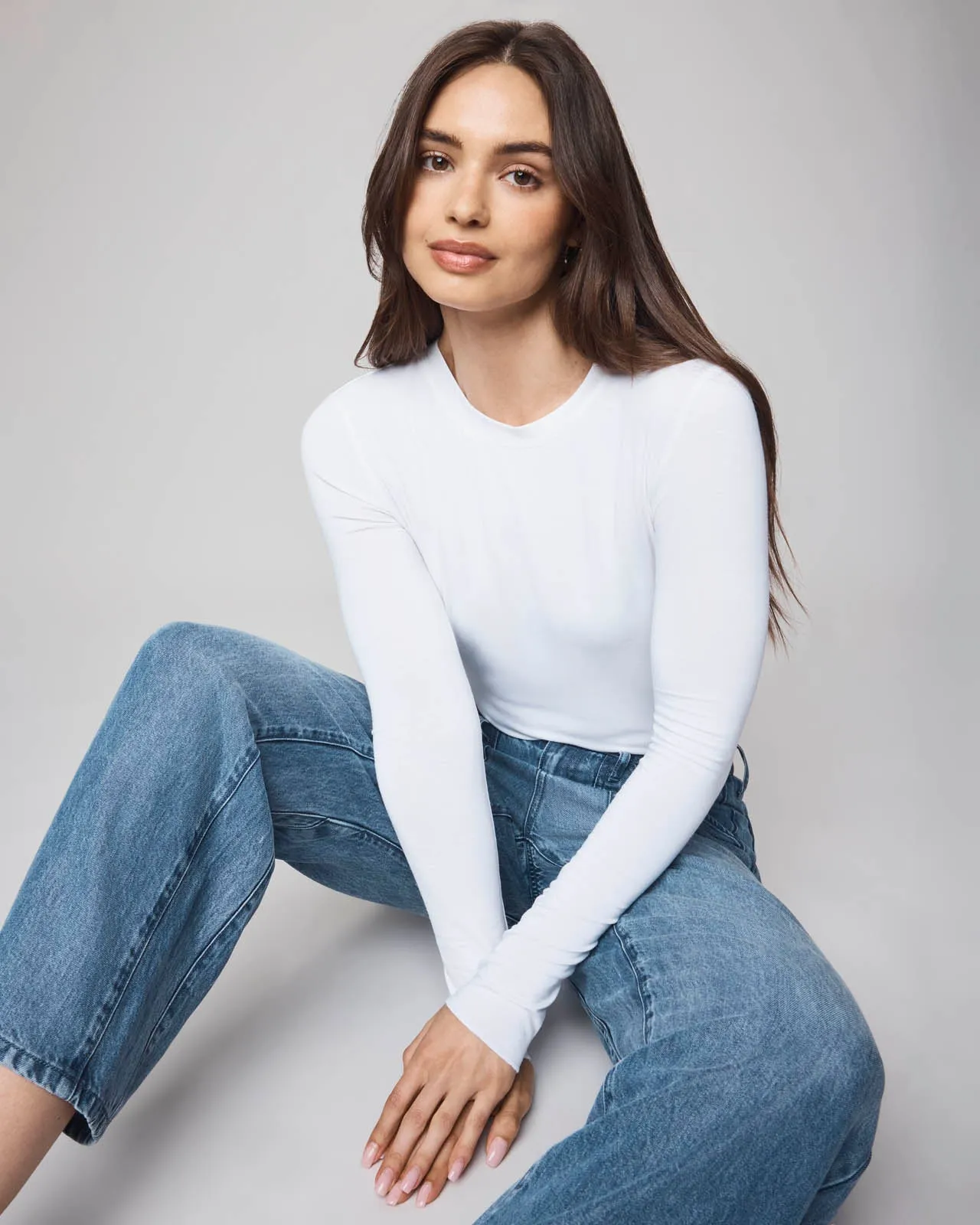 Bamboo Long Sleeve Tee MinimalistDesign Comfort Stretch Wear