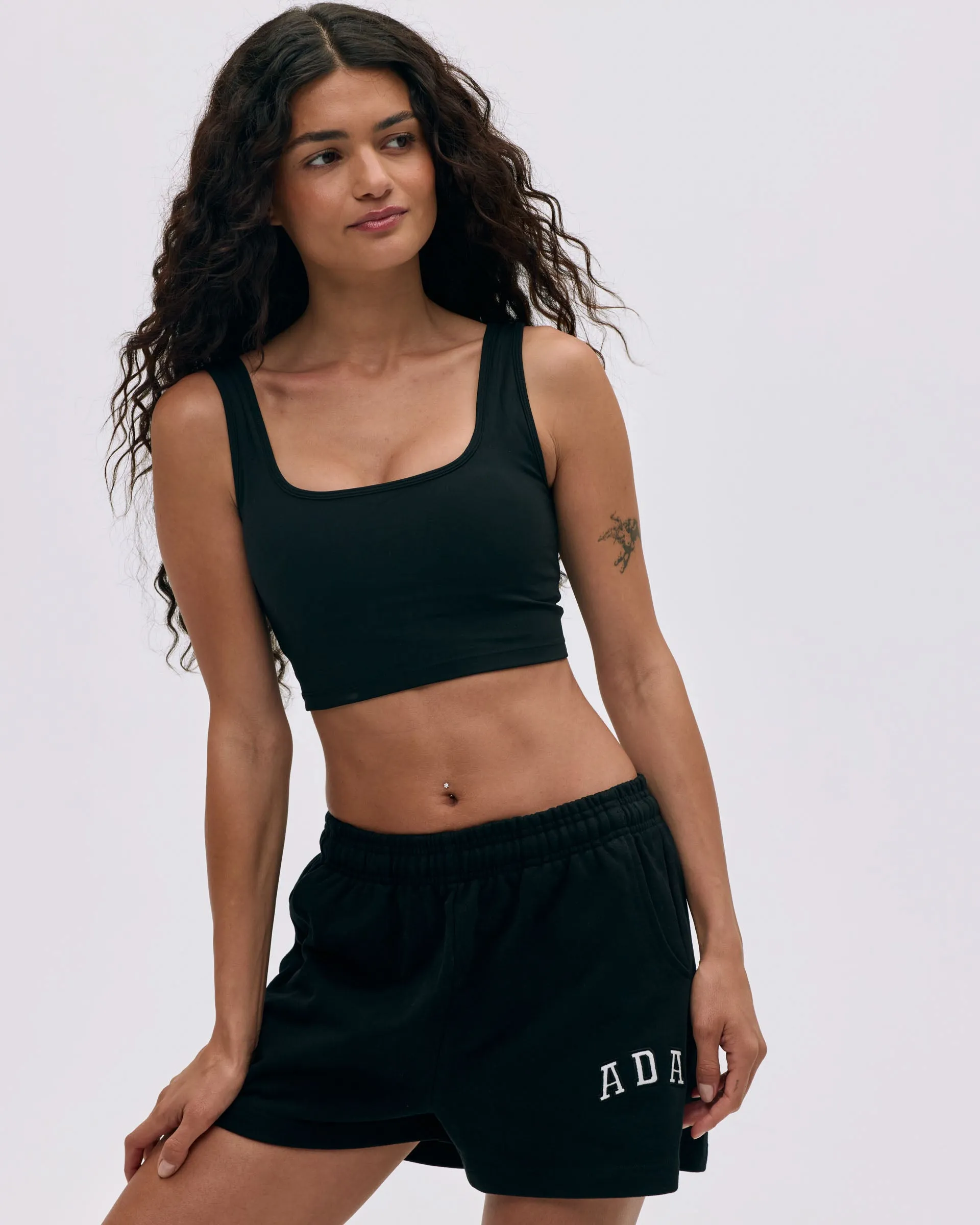 ADA Sweat Shorts - Black Street Layers Relaxed Flex