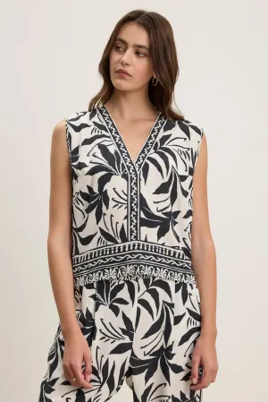 Hidden Button Placket Soft Touch Fabric LINDSAY TOP