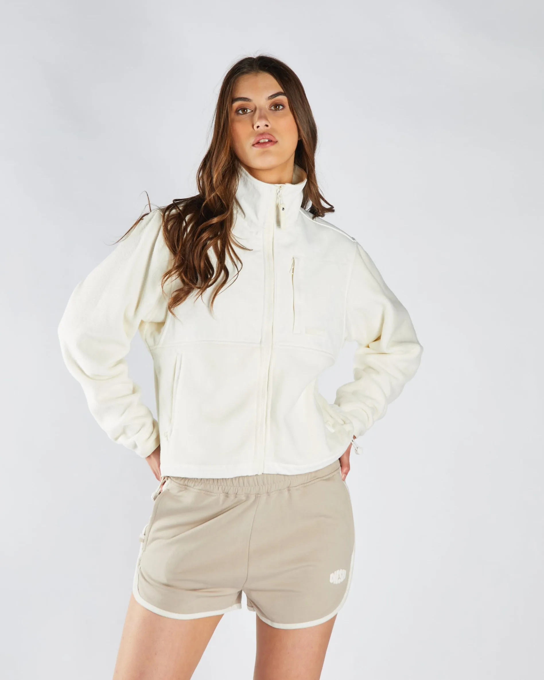 Soft Layers Gilly Fleece Hybrid Jacket Soft Ivory