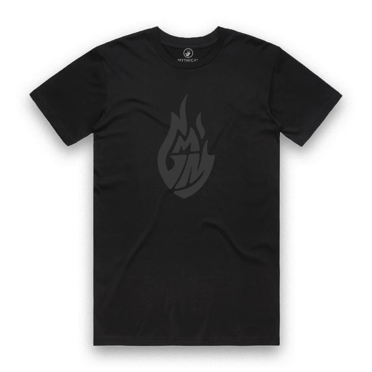 GMM Black on Black Logo Tee Comfortable Wear