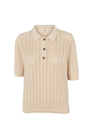 Zigzag Stitch Detail Tricia Polo - Birch