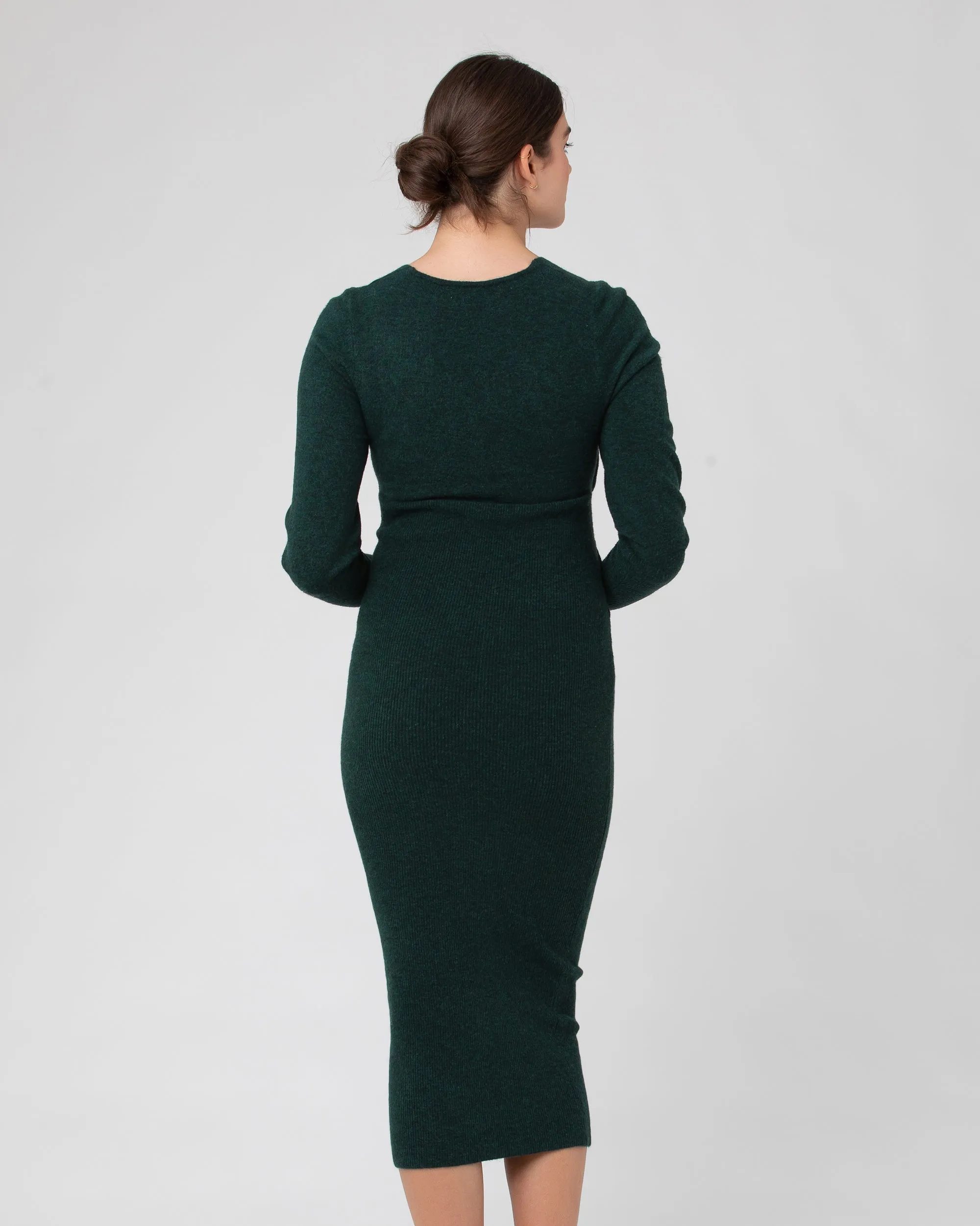 easy access bra Heidi Nursing Knit Dress  Forest