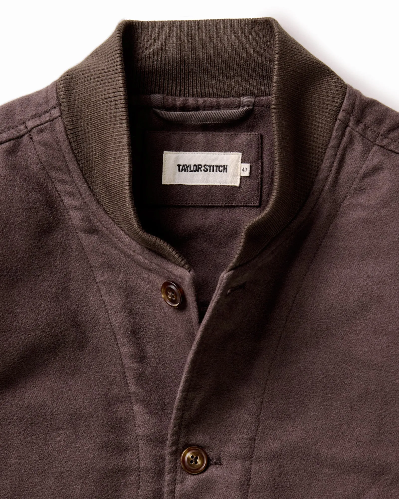 Cotton Twill The Clark Bomber in Soil Moleskin