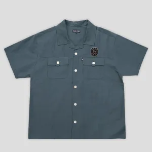 Pass~Port Cowpoke Casual Shirt - Dark Teal Smooth Stitch Pattern